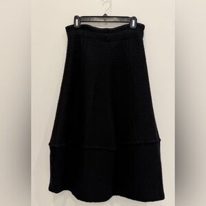 Lurdes Bergada Wool Black Skirt Small
